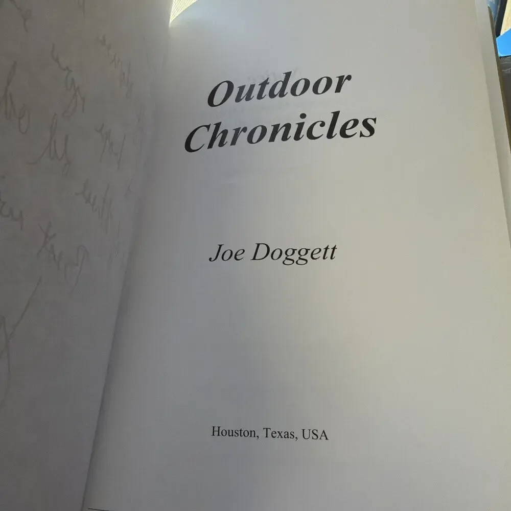 Outdoor Chronicles by‎ Joe Doggett • SIGNED
